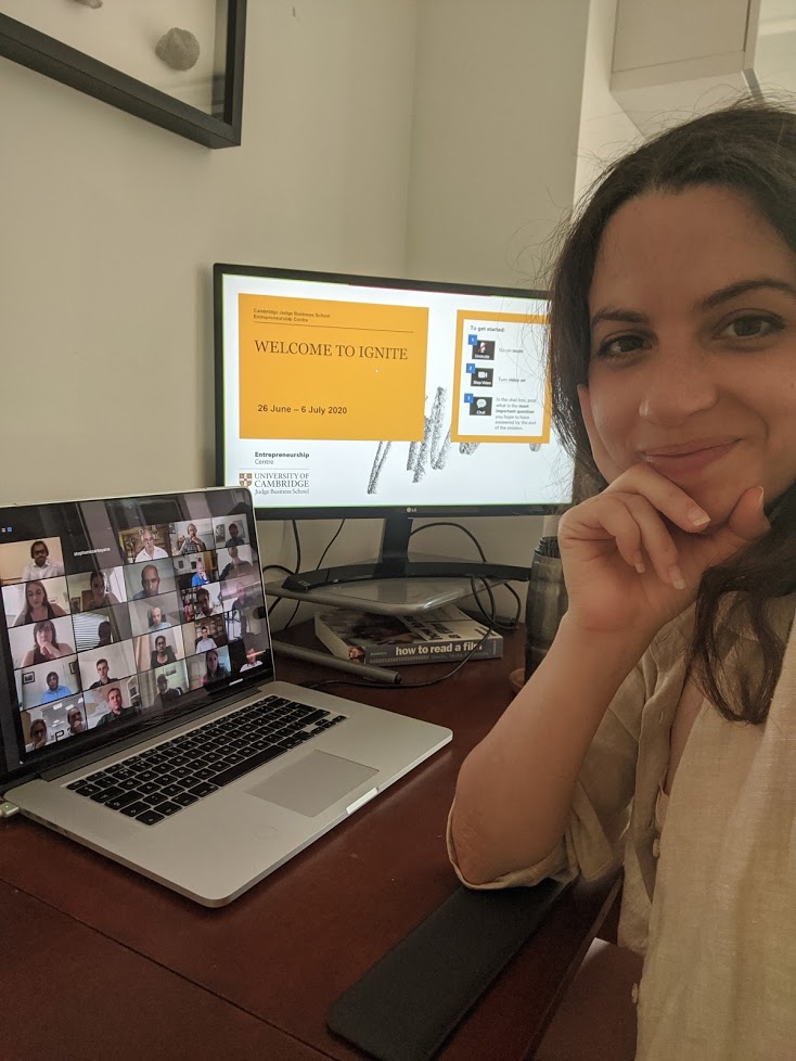 smsantayana's tweet photo. Not exactly how I expected my Cambridge experience to be, but very happy to be taking part in the #CamIgnite training programme for #entrepreneurs and #innovators to trial and prepare business ideas for the commercial environment @CJBS_EC #womeninbusiness #womenintech #Cambridge https://t.co/i4I184EHoz