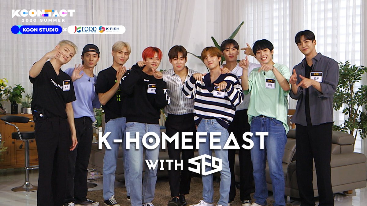 KCONThailand's tweet photo. [KCON:TACT 2020 SUMMER] 

#KCONTACT X K-FOOD, K-SEAFOOD

​มาสนุกกับ K-Homefeast ไปพร้อมกับวง SF9 ใน KCON STUDIO
แถมยังได้ลุ้นรับซีดีพร้อมลายเซ็นจากศิลปิน! แค่คลิก link ด้านล่าง

▶️https://t.co/vHFxiJhtEi
#KCONTACT #KCON2020 #khomefeast #koreanfood #SF9 #KCON https://t.co/KRFme5liXD