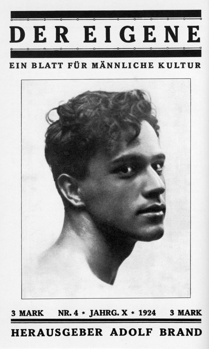 'Cause no media outlet likes my pitch: here’s a thread on the early 20th century German gay liberation group “The Gemeinschaft der Eigene” (or “Society of the Self-Determined”). What "being gay" could have looked like had history gone another way  #LGBT  #PrideMonth   /1