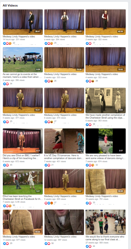 MedwayLindyHop's tweet photo. Just wanted to thank you all for attending our #LockdownLindyHop sessions over the past 12 weeks. We really appreciate the support, the comments and the messages we receive.
Videos are all available in the Videos section of our Facebook page (https://t.co/jqRKjRqLQU) https://t.co/O56aKDriJy