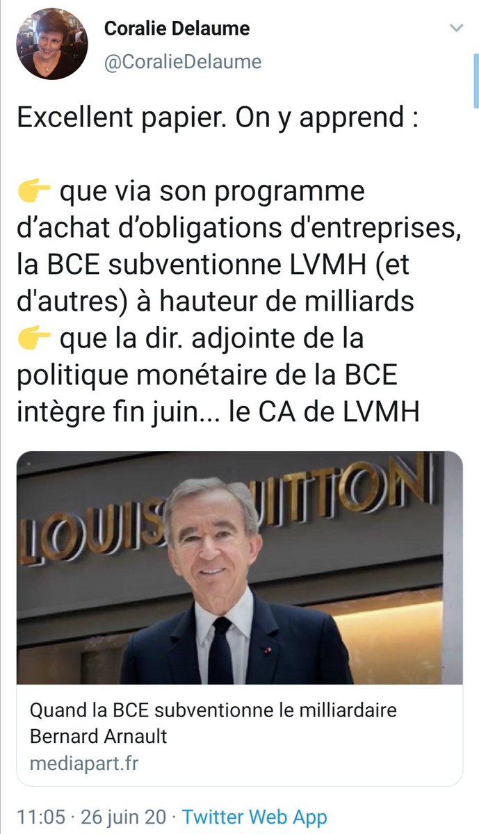 Marcbxl's tweet photo. @CoralieDelaume Voici le #LagardeGate ou #ECBGate ou #LVMHGate
(après l'escroquerie en bande organisée #Tapie #Adidas v. "Sous le Tapie" de @LaurentMauduit)
@Lagarde
#Macron
@ThierryBreton
#République
#Répression
#Corruption
#Ruissellement
#GiletsJaunes
@LeMediaTV
@anticor_org https://t.co/ETj9jW1Dip