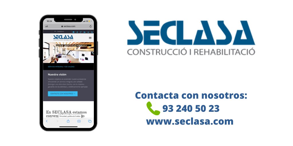 Contacta con nosotros 📱<a href="/Seclasa/">Seclasa construcción y rehabilitación</a> Contamos con 40 años de experiencia en el sector de la rehabilitación, restauración, instalaciones y mantenimiento de edificios de todo tipo 👷

#Seclasa #Barcelona #construccion #Rehabilitacion