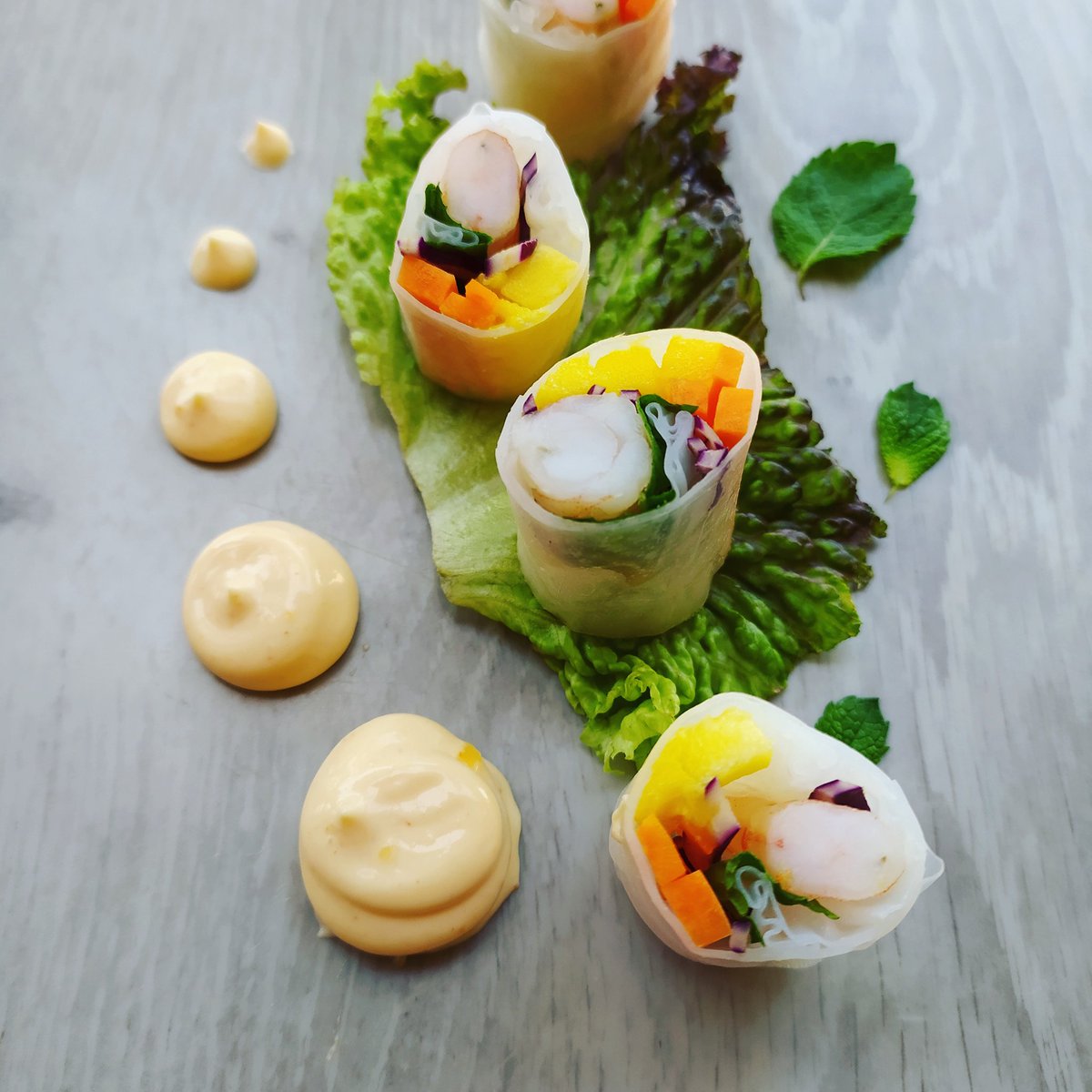 Nereako's tweet photo. Rollitos de verano vietnamitas https://t.co/gKRYXuf5k8