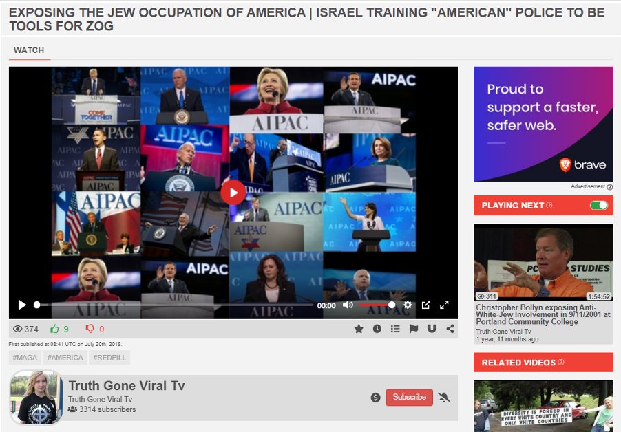 These are all videos from far right channels on the alternative video sharing platform BitChute, claiming “Zionist controlled police” are creating chaos to assist “the Jew occupation of America”