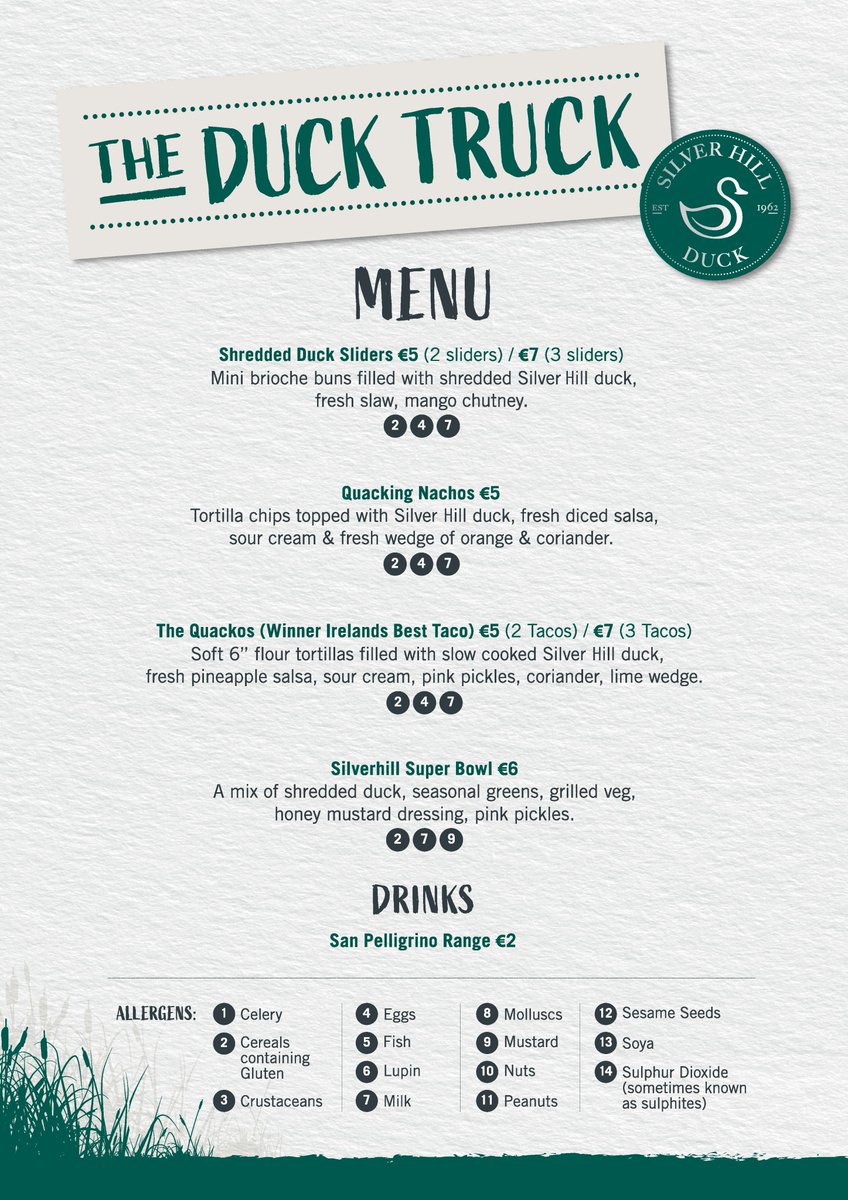 SilverHillDuck's tweet photo. ✨This Weekends Duck Truck Menu ✨
Come and join us at the Silver Hill Farm Shop & Garden Centre , we are there today and tomorrow from 12-5 🙌🏼🦆🌮
#DuckSliders #Quackos #SuperBowl #QuackingNachos https://t.co/vYxI1kD9Dm