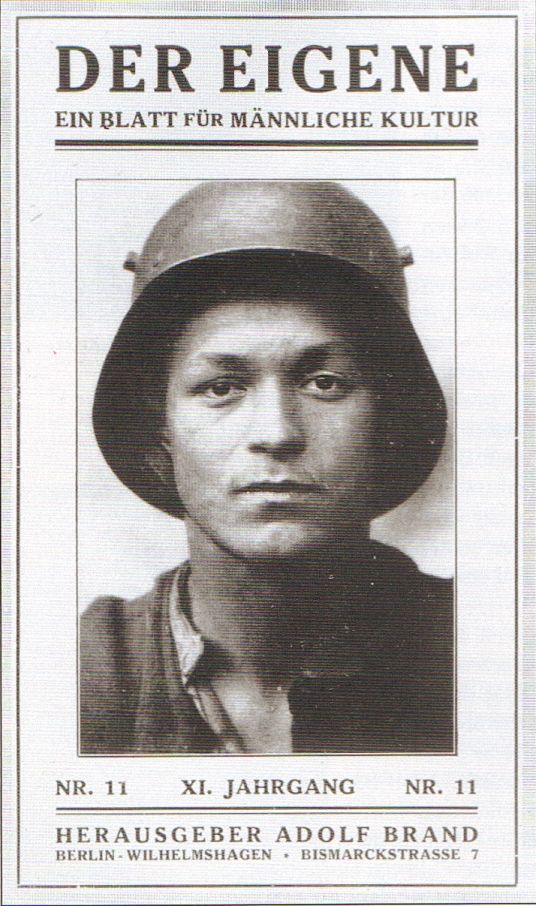 Der Eigene defended homosexuality as a cultural practice reflecting masculine virtues drawing on the benefits of nudism, virility, muscular aesthetics and male bonding. It was "masculinist" and very anti-feminist (hence why these guys don't make LGBT history class) /10