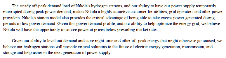 So, as stated in a lot of interviews, they want to power their hydrogen stations by the peak loads that are normally just waiting. Storing this energy in grid-scale megapacks is much easier, safer and more efficient!