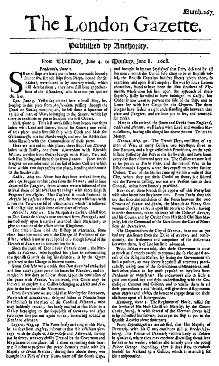 My research looks at Maghrebi stories in British periodical news publications, and reveals a more knowledgeable and less prejudiced, usually balanced and at times even positive view of the Maghreb, particularly in the later half of the seventeenth century.  #EmQuon (3/15)