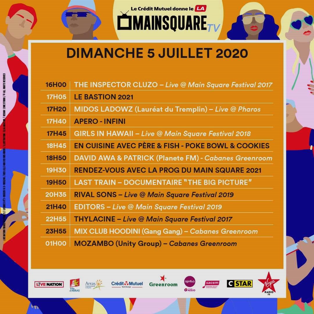 MainSquareFest's tweet photo. Salut à toi, jeune festivalier 👋
Savais-tu que la #MainSquareTV, c'était du 3 au 5 juillet ? Anciens lives, concerts exclusifs, annonces pour 2021 : est-ce que tu veux en faire partie ?
Moi je pense la question elle est vite répondue 😎
👇Notre programme haut-de-gamme 👇 https://t.co/x5LRwytzgq