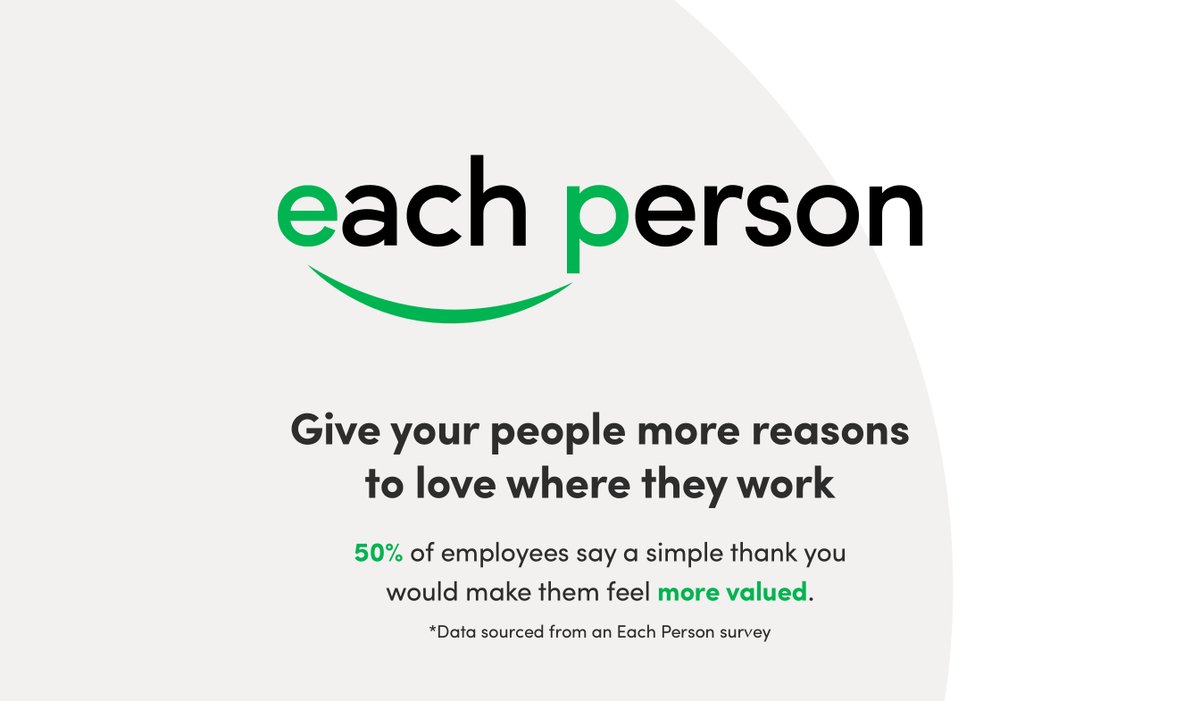 _EachPerson's tweet photo. Happy Friday! Do your employees live for the weekend?
Give your people more reasons to love where they work with the Each Person reward and recognition scheme.

50% of employees say a simple thank you would make them feel more valued.

#employeeengagement #employeehappiness https://t.co/3gSGB7PDG1