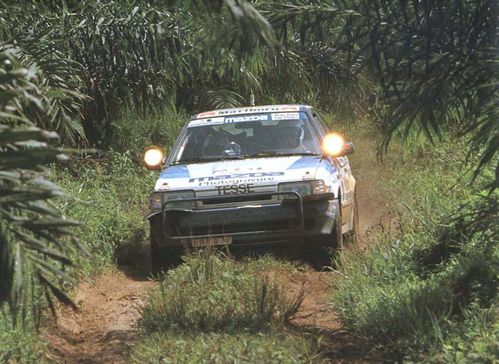 RallyinAfrika's tweet photo. Mazda 323 4WD was 1988 World Rally Champion (GroupN) with the Belgian driver Pascal Gaban (pictures from #BandamaRally, WRC rd11).
A great rally car: Good basis, well balanced, unfortunately didn't get full backing from ...Mazda HQ facing to Lancia and Martini or Toyota. https://t.co/7Ioo4Iavqx