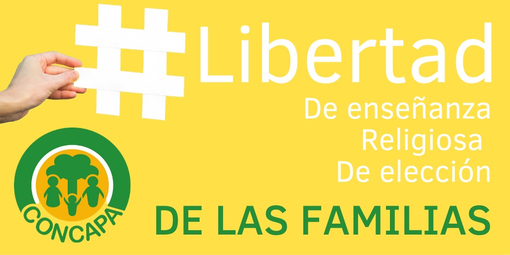 concapa_es's tweet photo. En este momento de dificultad, CONCAPA necesita más que nunca de vuestra ayuda y colaboración. Nuestro objetivo llegar a los 5.000 seguidores, defendiendo la libertad educativa y la libre elección de las familias. ¿Cómo? ¡Haciendo 🔁 RT, compartiendo y animando a que nos sigan! https://t.co/kJ7Utn69MY