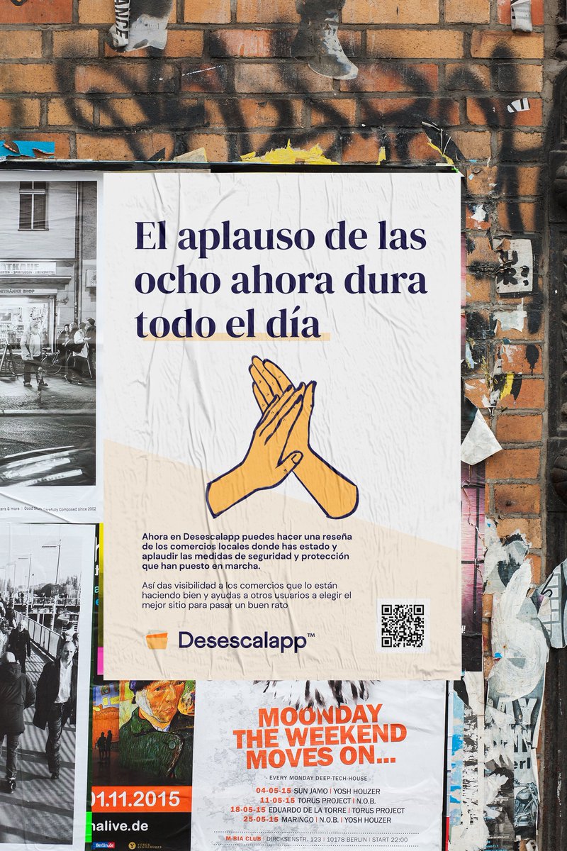 ¡Ahora puedes aplaudir todo el día, desde donde quieras! Con tu móvil y Desescalapp puedes dar un aplauso a los comercios donde has estado y poner en valor sus medidas de seguridad y protección.