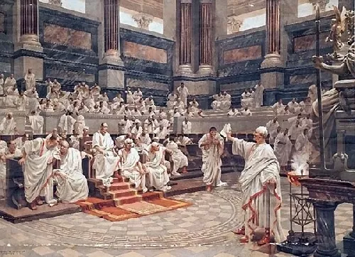 Parallel with the destruction of political institutions of the Republic, the institutions of Roman religions started to lose its meaning and it became an empty shell of what once was. Roman religion for high officials was, almost always, meaningless.