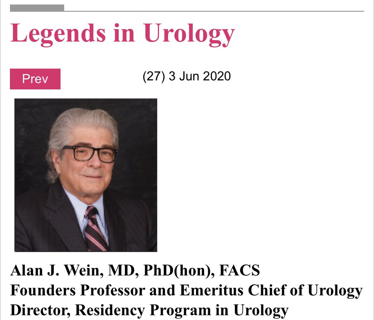 Penn Urology (@pennurology) on Twitter photo He is a legend!
In this month’s <a href="/canjurol/">Canadian J Urology</a>, Dr Alan Wein pens an autobiographical editorial starting from his days growing up in a small town in West Virginia through his 58 years and counting here <a href="/PennMedicine/">Penn Medicine</a>. canjurol.com/legends?ID=3565 He is a legend!
In this month’s <a href="/canjurol/">Canadian J Urology</a>, Dr Alan Wein pens an autobiographical editorial starting from his days growing up in a small town in West Virginia through his 58 years and counting here <a href="/PennMedicine/">Penn Medicine</a>. canjurol.com/legends?ID=3565