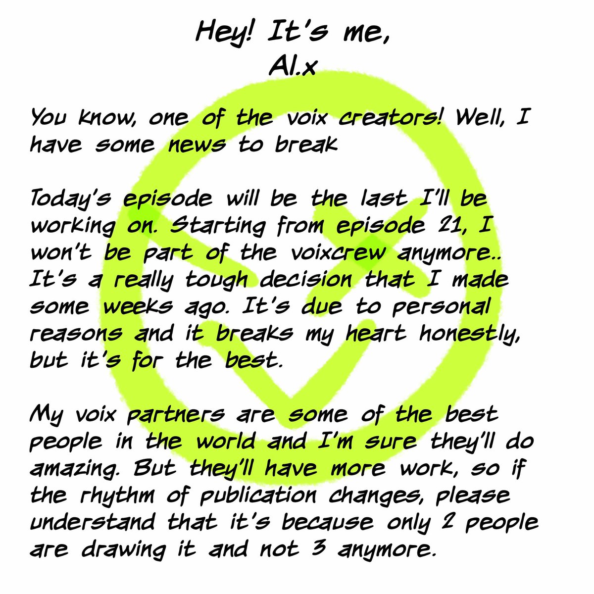 voixcrew's tweet photo. Please, read till the end ;) - Al.x https://t.co/rI2PG4T0ZV