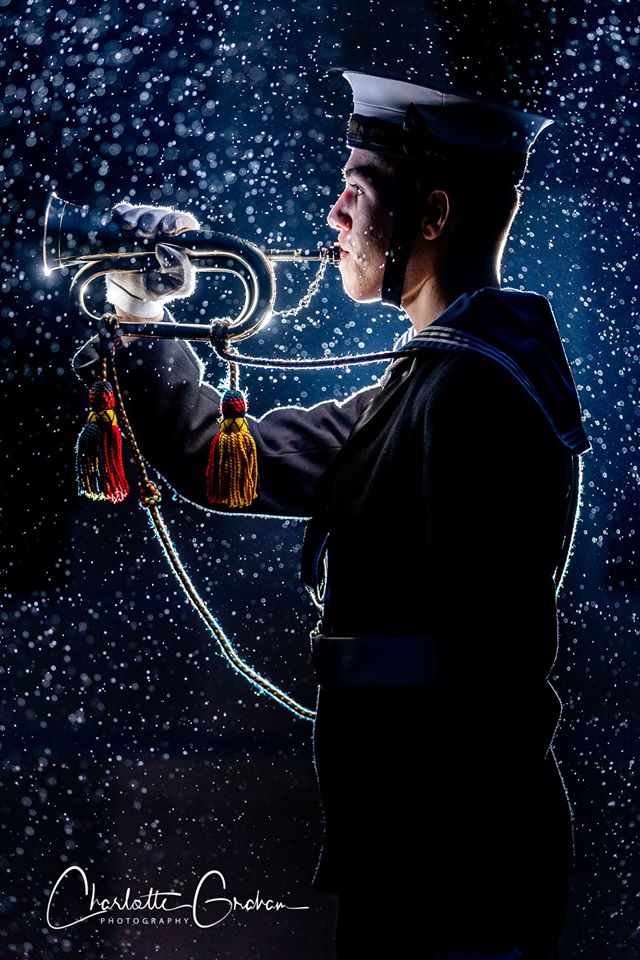 MadCowFudge's tweet image. #Cadet James Stainthorpe #Bugler with the #Harrogate #Sea #Cadets plays the Last post in a Moving ceremony in the rain at Harrogate (#Stonefall) Commonwealth War Graves Commission Cemetery @ArmedForcesDay #Armedforcesweek @CWGC @ElizbethjmSmith #Cadets