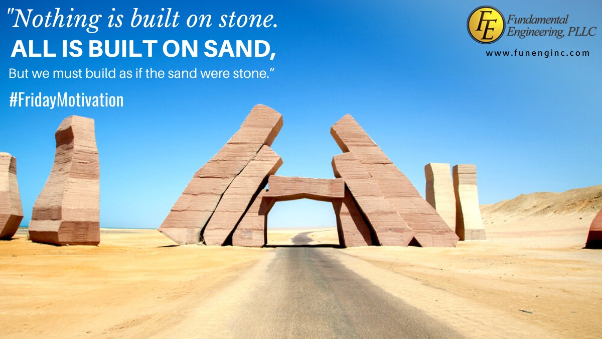 FundamentalEngg's tweet photo. Thought of the day.

#ThoughtOfTheDay #construction #coreservice #architecture #foundation #UnitedStates #Dallas #Texas #civilengineering #like4likes #follo4folloback  #FridayMotivation https://t.co/zGm6319x4p