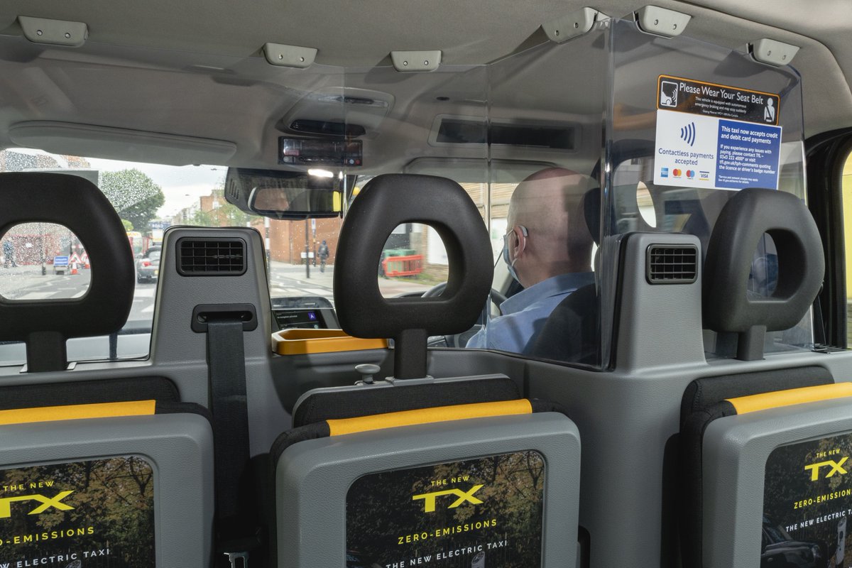 LondonEVCompany's tweet photo. Factory-fitted, not retro-fitted.
Only #BlackCabs feature a central protection screen as standard; creating separation between driver & passengers.
In the current environment, the benefits of the screen are more relevant than ever before.
#SafetyAsStandard #PrivatePublicTransport https://t.co/gNL8IbzzB7