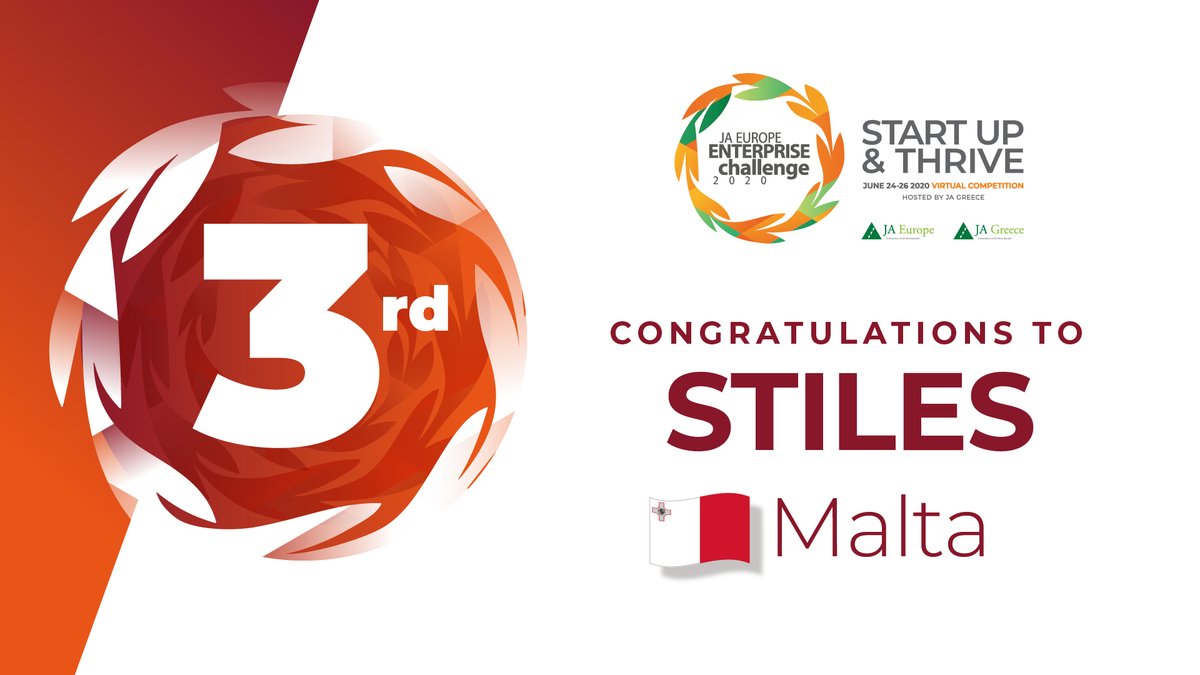 The 3rd place award at #JAEEC20 goes to Stiles from #Malta 🇲🇹👏 Their solution to address a local and global issue has been recognised by the jury as exemplary, as it fully subscribes to the #circulareconomy principles 🌍 jaenterprisechallenge.org/stiles/