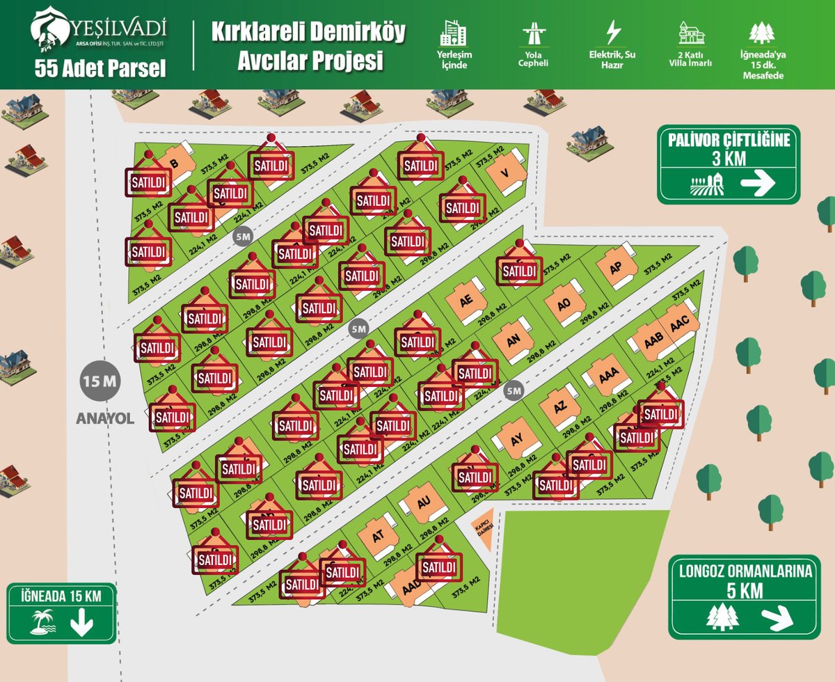 Kırklareli-Demirköy projemizdeki arsalar aileleri mutlu etmeye devam ediyor!

Siz de doğanın içinde sakin ve huzurlu bir yer arıyorsanız projemiz tam size göre! 

Kalan arsalar ve projelerimiz hakkında bilgi almak için profildeki linke tıklayarak bizimle iletişime geçebilirsiniz.