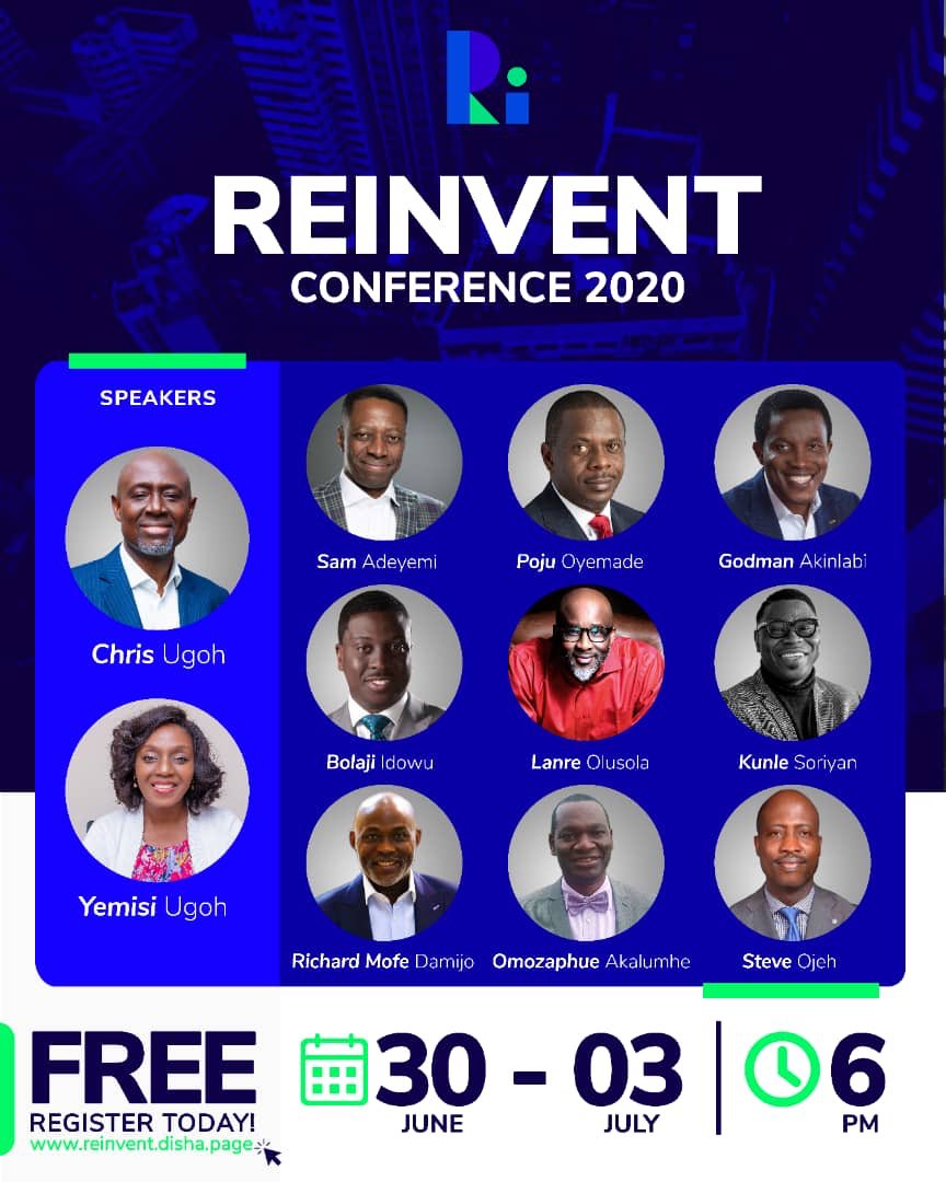 iamchrisugoh's tweet image. Change is here! Reposition and Retool for now and for the future.  REINVENT CONFERENCE 2020 Join other leaders and me for this unique event
#reinvent #change #reinventconference #reinvent2020 #reinventleadership