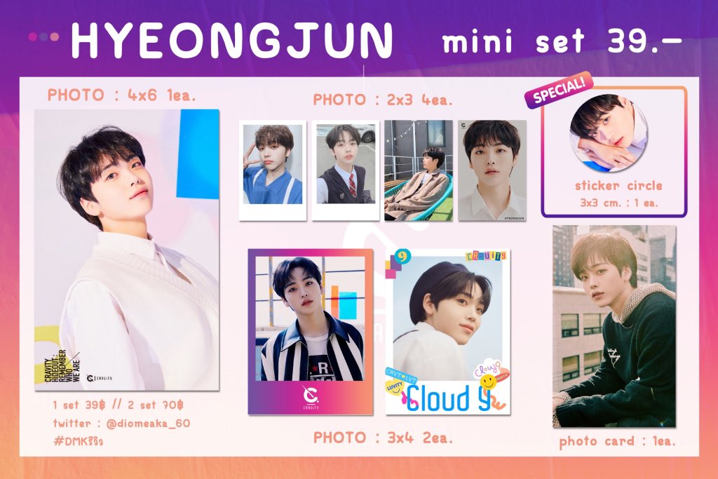 diomaeka_60's tweet photo. [ 𝙥𝙧𝙚 𝙤𝙧𝙙𝙚𝙧 ] mini set🌻🌤
1 เซต 39.-
2 เซต 70.-
🌈ส่งฟรีลงทะเบียนทุกออเดอร์

👇ฟอร์มการสั่งซื้อ👇
💖💜🧡Cravity🧡💜💖

https://t.co/HK8Xzgoxws

🗓ปิดพรี 10 ก.ค. 
#CRAVITY #CRAVITYCLOUD9 #MINHEE #HYEONGJUN #ตลาดนัดcravity #ตลาดนัดluvity #มินฮี #มิรฮี #ฮยองจุน https://t.co/7SPeFYdp2F
