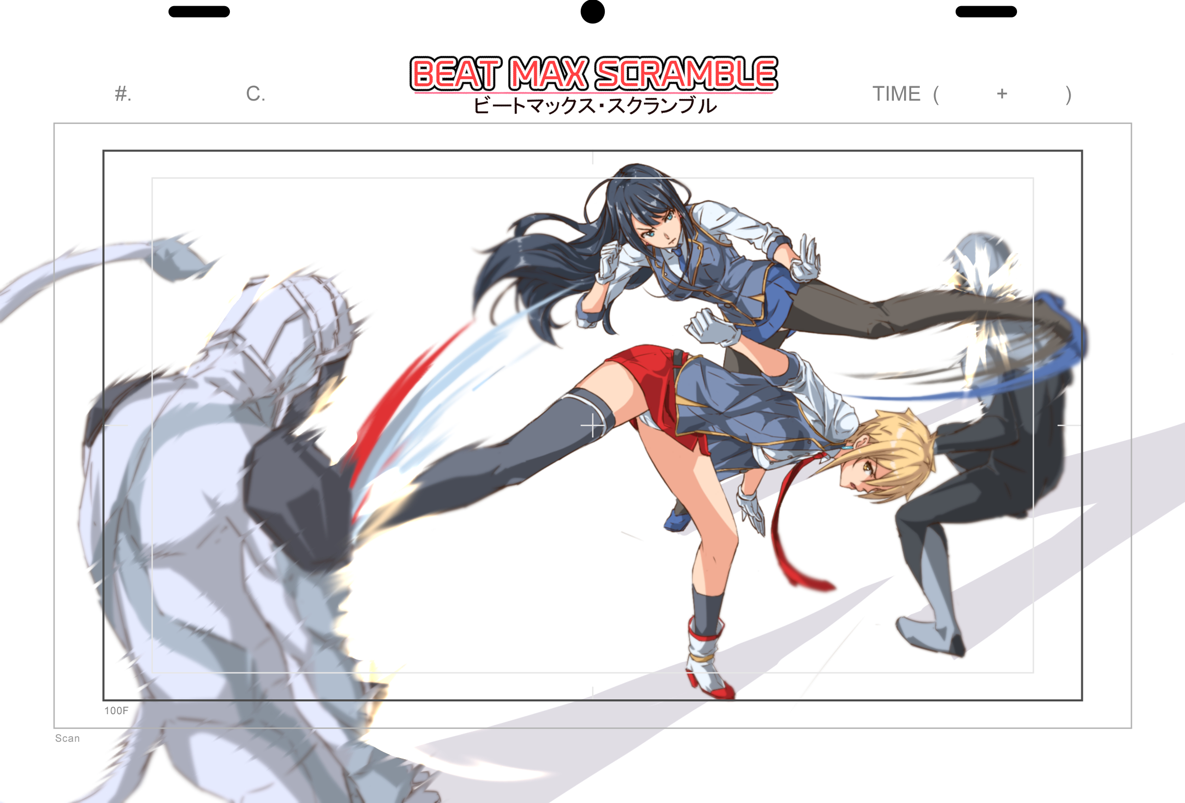 風乃 漫画公開中 イメージボード 格闘シーン アクションポーズ集より 入れ替わりながら蹴る バック回しと後ろ蹴り イラスト オリキャラ 自主制作アニメ イメージボード T Co Kyi19qlof1 Twitter