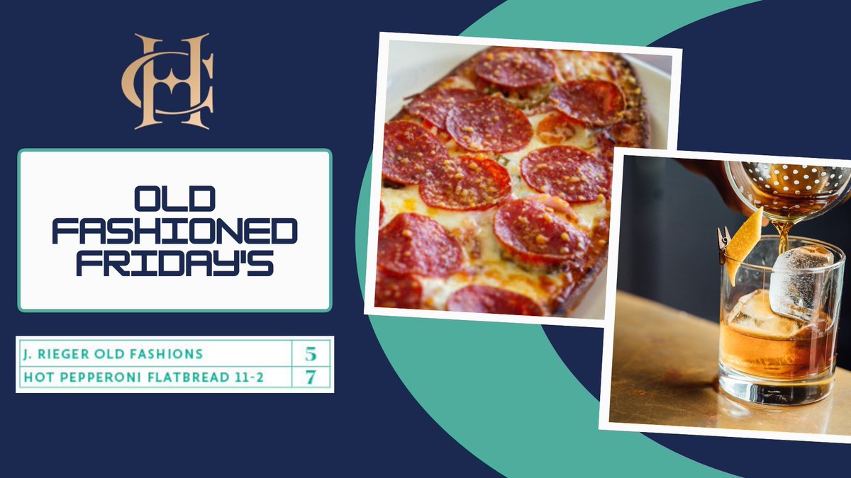Old Fashioned Fridays are back in style. Enjoy today's special featuring a match-up of: 
💥$5 J. Riegler Old Fashions 🥃
💥$7 Hot Pepperoni Flatbreads 🍕

See All Our Daily Specials 👉theclubhouseexperience.com theclubhouseexperience.com