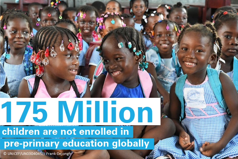 UNICEFEducation's tweet photo. Over the past years, less than 1% of international aid to education was allocated to pre-primary education. We need to change this blind spot in financing by both governments and donors.

Build strong foundations. Invest in quality early childhood education.  #EarlyMomentsMatter https://t.co/tgOY7rEwSe