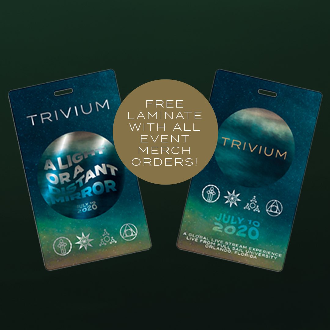 Trivium On Twitter Limited Edition A Light Or A Distant Mirror Merch Is Now Available Exclusively At Our Merch Store Every Order Comes With A Free Commemorative Laminate Click Here To Order