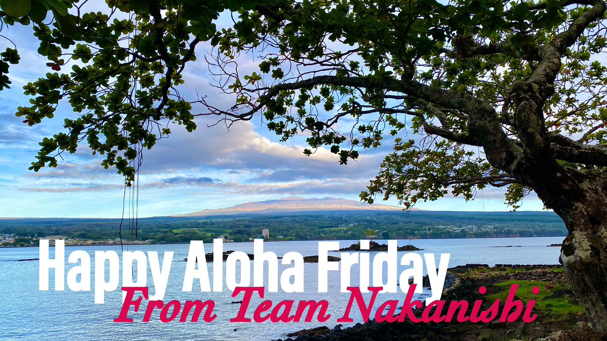 Have a fun & safe weekend everyone!⁣⁣
⁣
📸: @ashtsuji⁣⁣
#teamnakanishi #hawaiilife #alohafriday #happyalohafriday #hilo #hilobay #coconutisland #maunakea