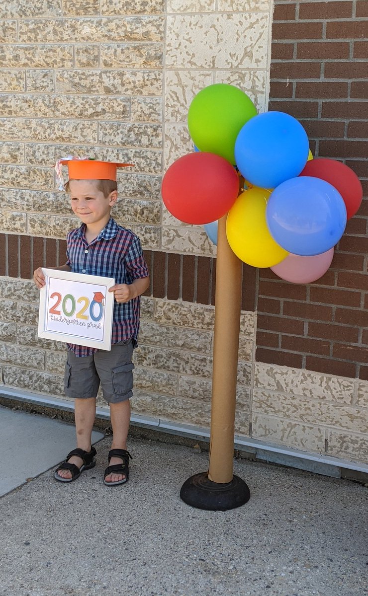 JACuddy's tweet photo. Our 2020 Kindergarten Graduation. #CutenessOverload #Kindergarten #Graduation2020 #jacuddy https://t.co/NoDyz1NdjJ