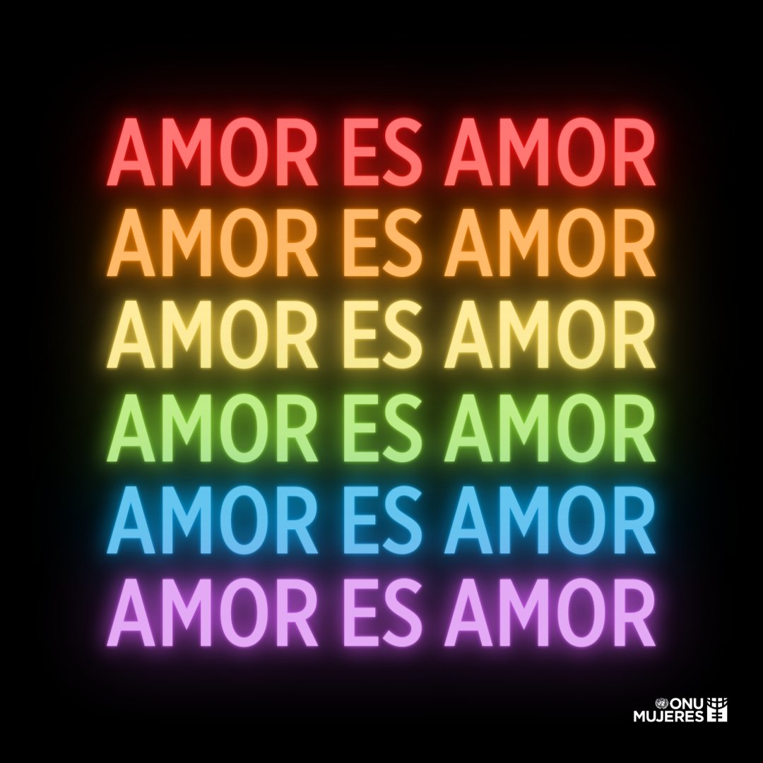 Los derechos humanos son para todos, en todas partes, sin importar quién eres ni a quién amas. 

❤️🧡💛💚💙💜

El #MesDelOrgullo llega a su fin, pero hoy y siempre, digamos:
❌ No a la violencia
❌ No a la discriminación
❌ No a la injusticia
❌ No al odio

🎨: <a href="/ONUMujeres/">ONU Mujeres</a>