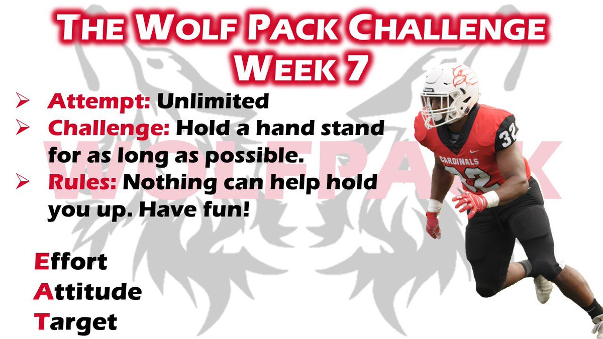 CoachDomClegg's tweet photo. 🚨🚨🚨🚨🚨🚨🚨
Having a little fun this week for the #WolfPackChallenge🐺🏆!!

We’re getting acrobatic this week and testing our athleticism!

We’re doing handstands!

#A1phaDogs🐺🐶
#DubU⚫️🔴 https://t.co/Dkq9Dcrf65