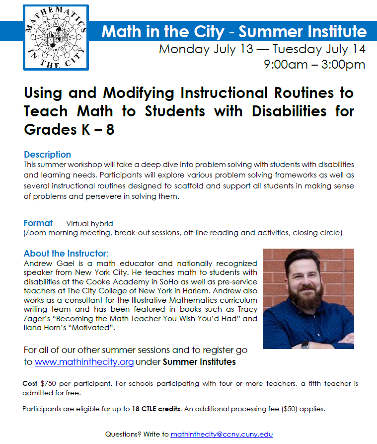 We are delighted to offer another PD summer experience with @bkdidact. Here's the details. Sign up to join this community of teachers + leaders from around the globe: bit.ly/2Nzp14s #iteachmath #MTBoS