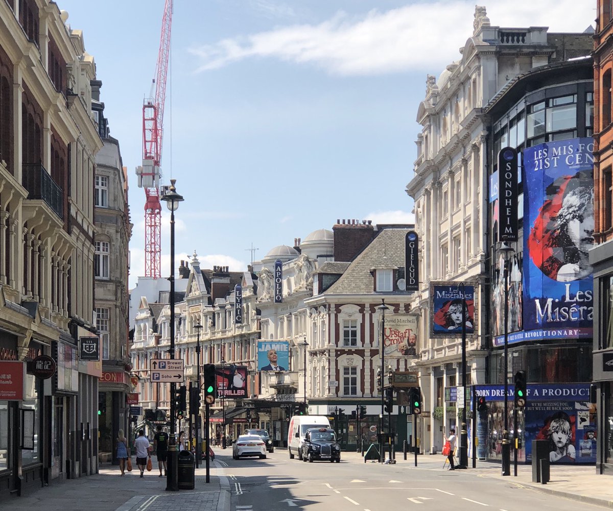 So weird being back in the West End ( for work) for first time in months.⁦<a href="/OliverDowden/">Oliver Dowden</a>⁩ and ⁦<a href="/10DowningStreet/">UK Prime Minister</a>⁩ better get their act together damn quick and give the #theatre industry a route-map to reopen that works! UK  creative industry needs answers.🕰 is ticking!