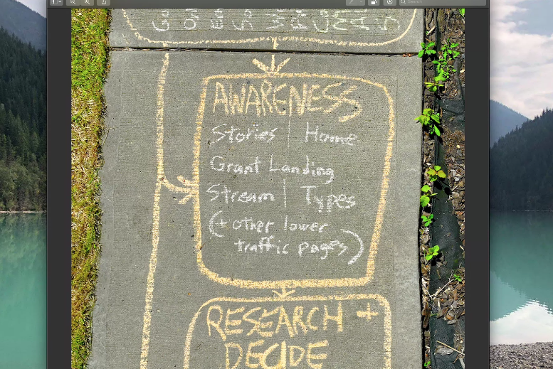 During our weekly <a href="/yellowpencilweb/">Yellow Pencil Inc.</a> work demo, the brilliant <a href="/cjnash/">Christopher Nash</a> showed how - due to the absence of white boards at home - he sketched a user journey on his sidewalk with chalk. Lean user testing via hopscotch?