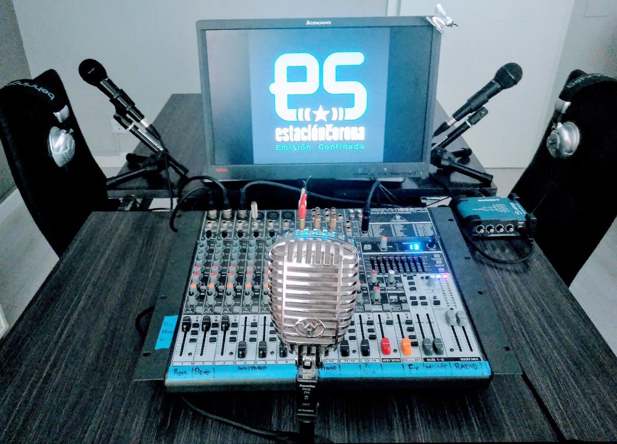 estacionsonora's tweet photo. Ayer recibimos vista en #BatánAlSol Radio Estudio. Muy pronto escuchareis el resultado. Hasta entonces, podéis escuchar el tercer capítulo de Estación Corona aquí: https://t.co/ocKHAUQTKD https://t.co/OfEgNecvVZ
