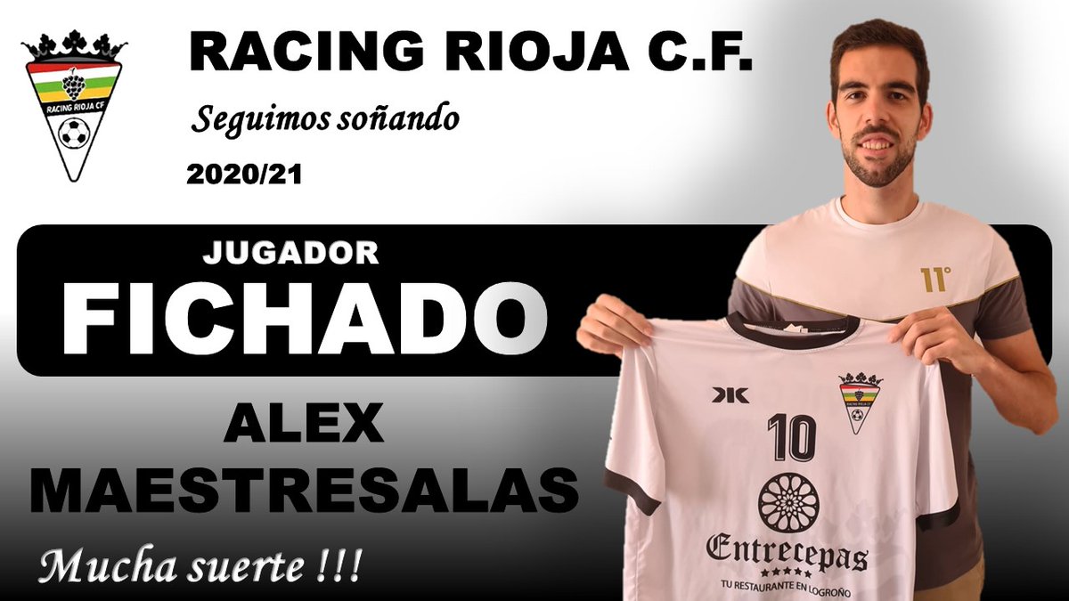 FICHADO
ALEX MAESTRESALAS
Central con mucha presencia y calidad que viene de jugar sus últimas temporadas en el Izarra. Un gran fichaje para reforzar la medular de nuestro equipo. Toda nuestra confianza y apoyo, bienvenido !!!