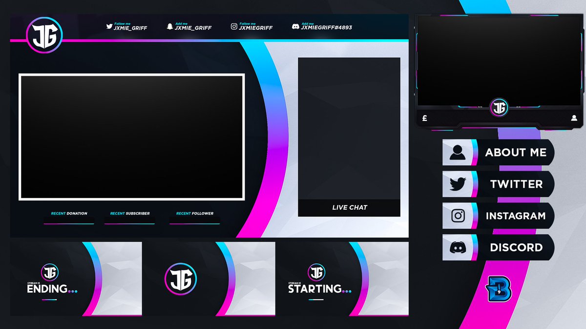 Stream package for <a href="/jxmie_griff/">JxmieGriff</a> 

Likes/RT's appreciated!

Check out more work here: