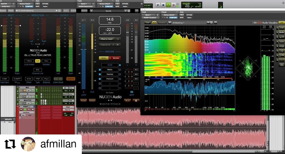 NUGENAudio's tweet photo. #repost @afmillan the Modern Mastering bundle in action! https://t.co/qOZSHFFDpI #proaudio #prosound #musicproduction #producer #mixing #mastering #mastercheck https://t.co/qb7bmhb3En