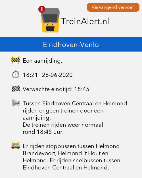 Melding aanrijding Brandevoort Helmond