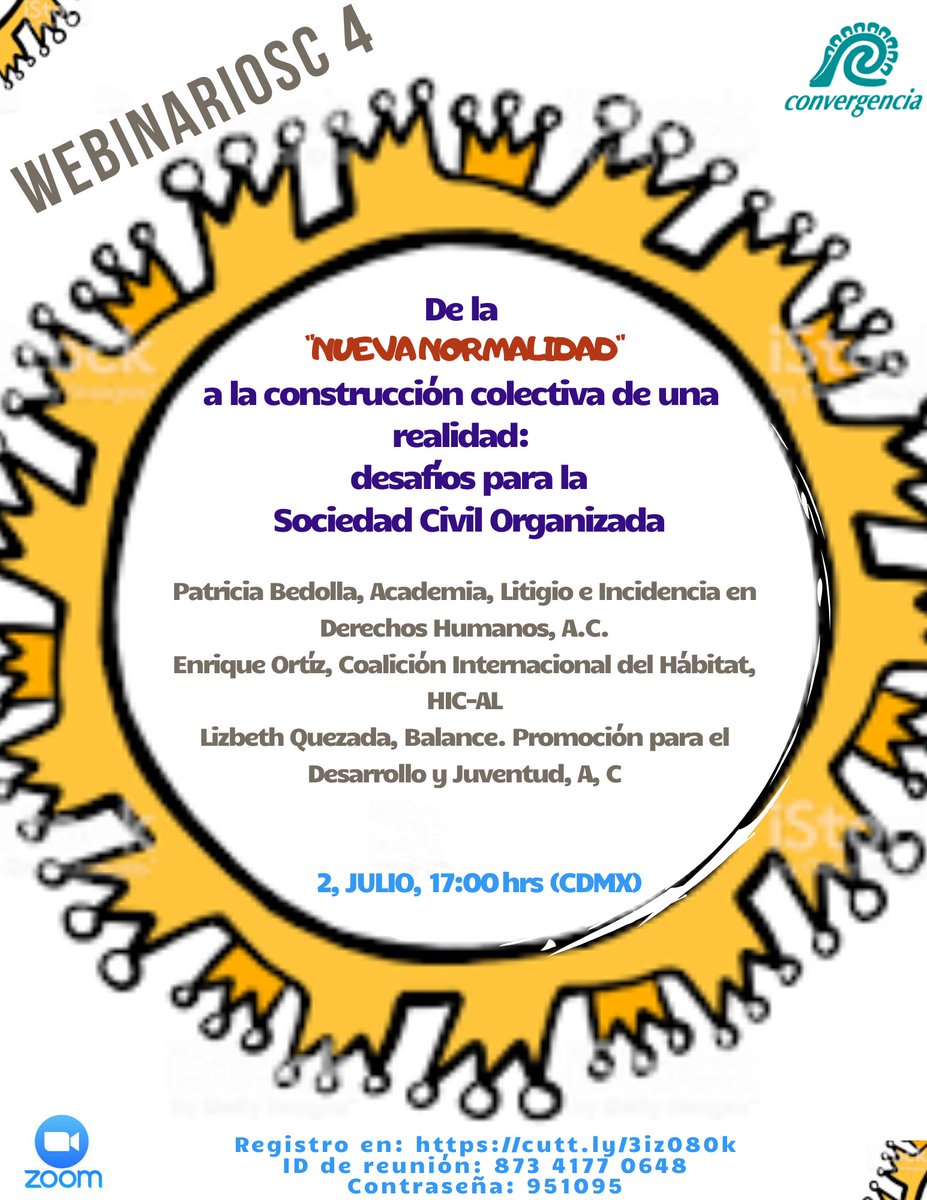 DeOrganismos's tweet photo. WebinariOSC. De la “nueva normalidad” a la construcción de nuevas realidades: desafíos para la sociedad civil organizada https://t.co/pggaJhWVGE