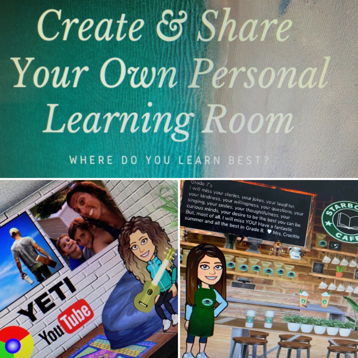 MrsTCro's tweet image. At today’s meet on the last day of school, we share where we learn best! Check out these awesome creations by the Grade 7 students at SMY! #createandshare #21Clearning @smy_nobleton @YCDSB @TAcunto @ElizabethCrowe_ @Mr_C_Reda @StefanieCeci