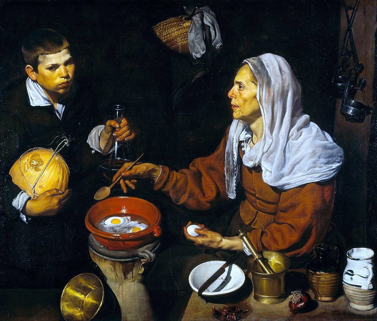 There is a small but extremely choice collection of Spanish works. El Greco (1577-9) An Allegory, Velázquez (1618) An Old Woman Cooking Eggs & Murillo’s Personification of Summer (1640). The Old Woman is one of Velázquez’s earliest works.