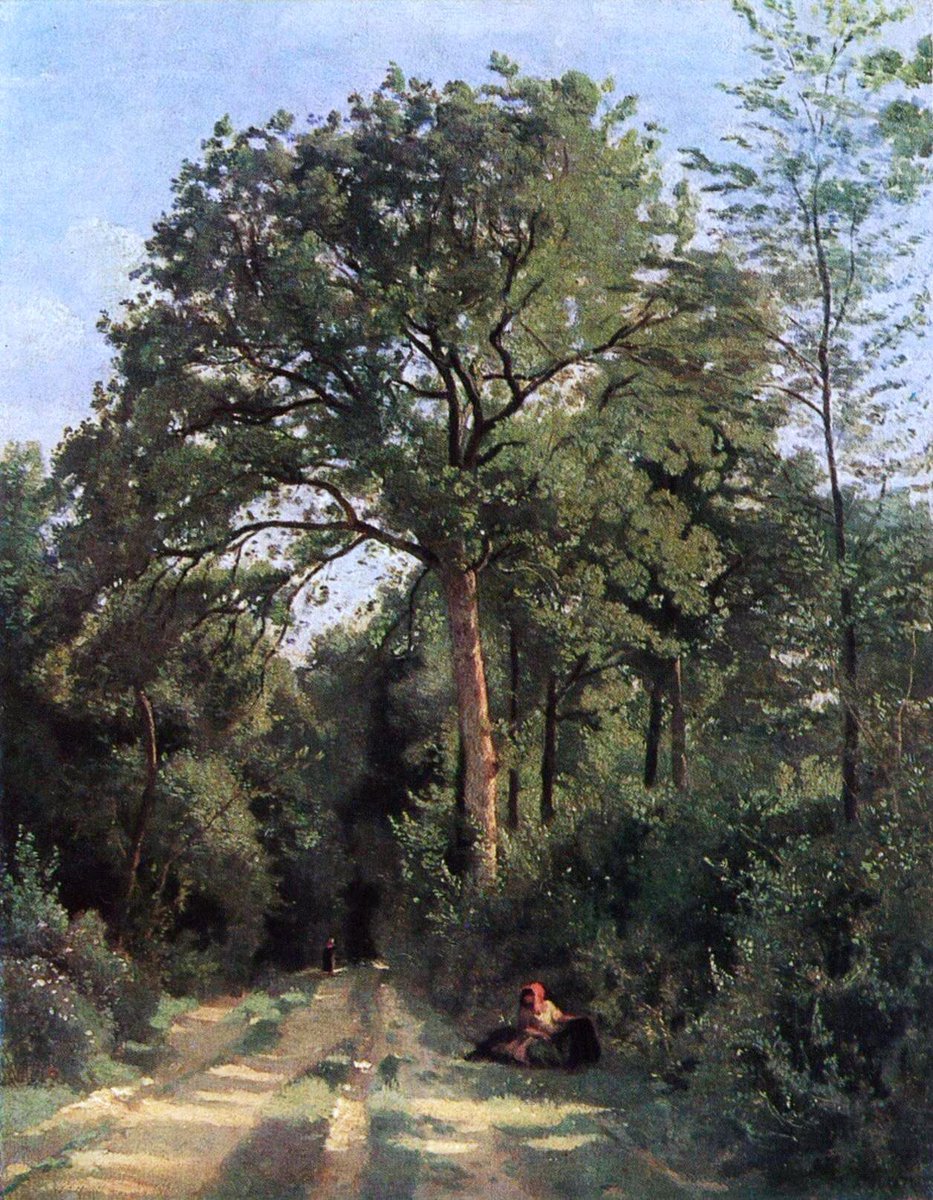 One of my favourite works is the Corot Entrance to a Wood. François-Xavier Fabre (1819) Portrait of a Man, Corot (c1825) Ville-d’Avray: Entrance to a Wood & Monet (1891) Poplars on the Epte. Corot was part of a movement that would lead to Impressionism