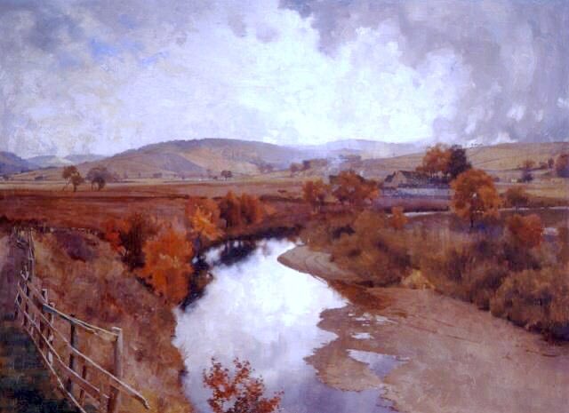 Scottish art has always been diverse with many different styles including Celtic inspired works. William Dyce (1837) Francesco da Rimini, James Paterson (1887) Autumn in Glencairn, Joseph Crawhall (c1895) The White Drake & John Duncan (1913) Saint Bride