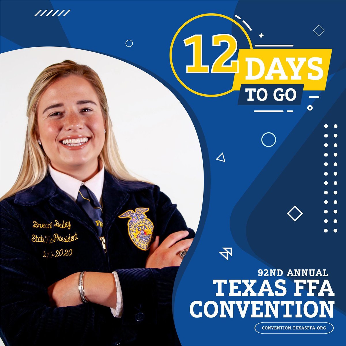 Only 12 days until the 92nd Annual Texas FFA Convention! #TexasFFA #StriveFFA
