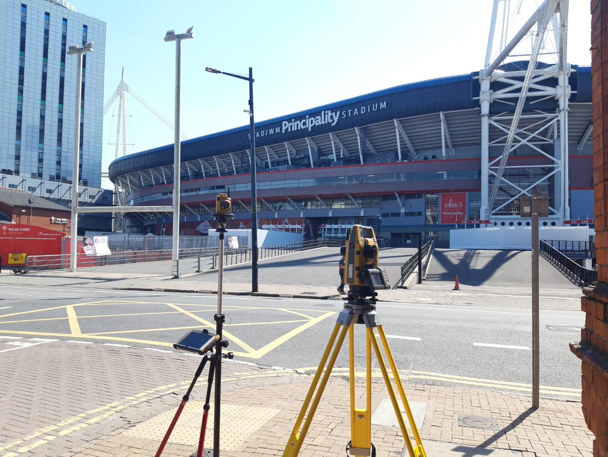 knightsbrown's tweet photo. Next week redevelopment of #Cardiff Central Square gets underway. A much anticipated scheme to remove traffic from Westgate St and create a new transport interchange. Today we were surveying the ground outside Principality Stadium🏉which will be made more pedestrian friendly. https://t.co/3X8zNMG9op